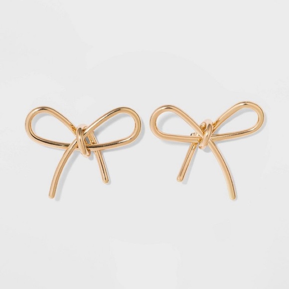 Jewelry - Gold Bow Earrings